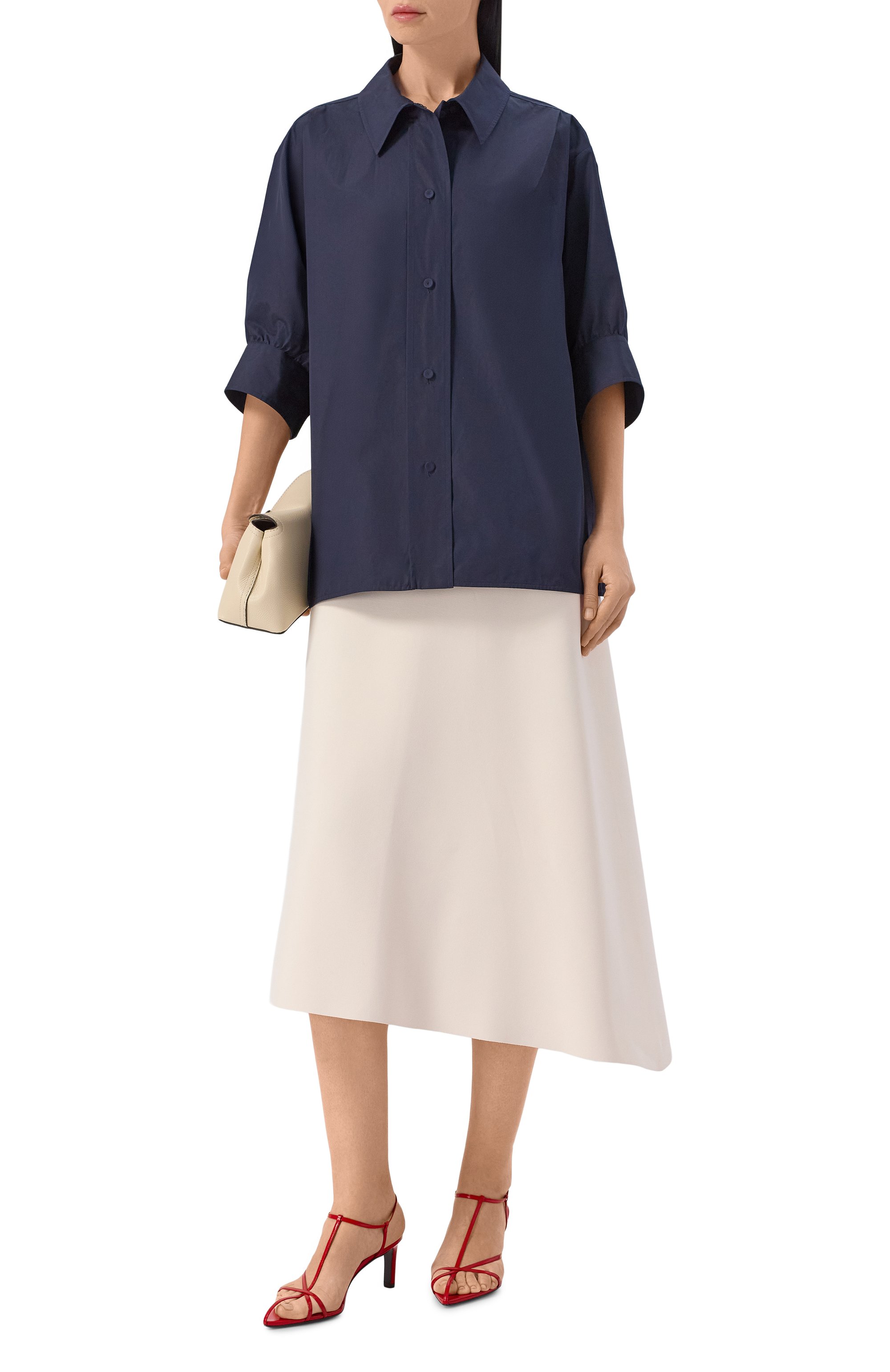 Хлопковая рубашка JIL SANDER, арт. J02DL0241/J45001, фото 2