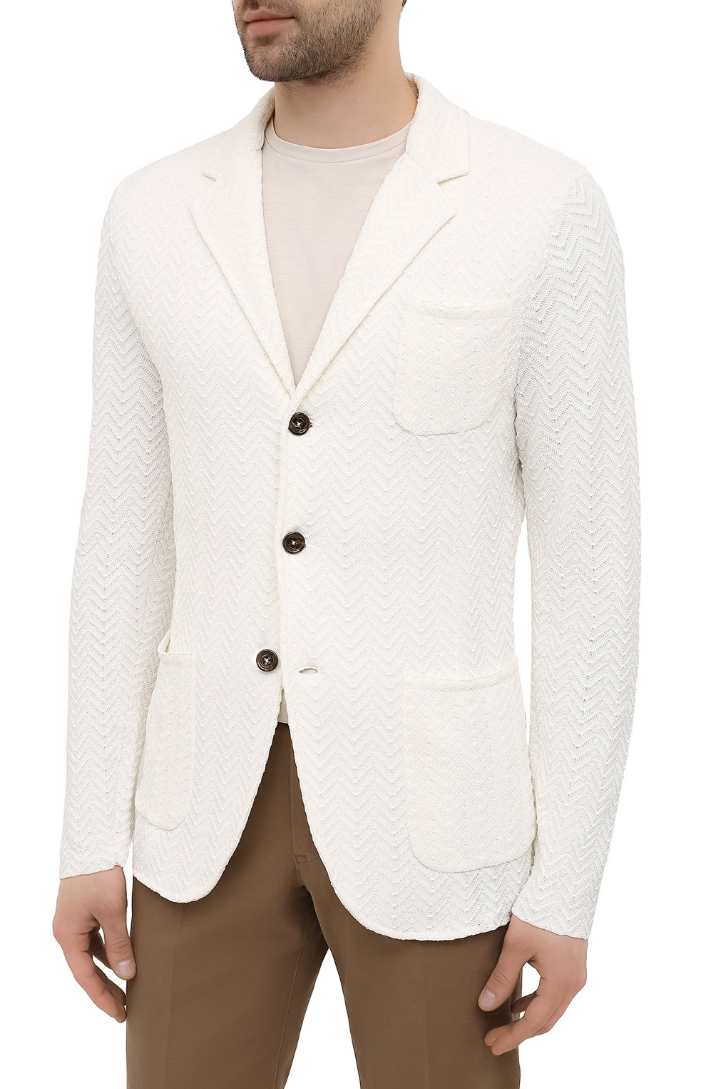 Хлопковый пиджак ELEVENTY PLATINUM, арт. C76GIAC01 MAG0A001, фото 3