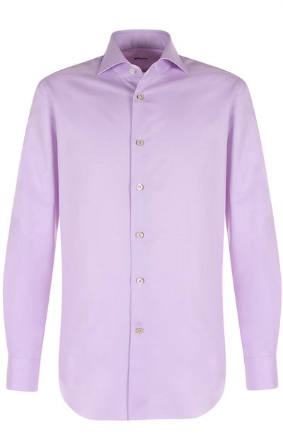 Хлопковая сорочка с воротником акула KITON, арт. UCIH0003712005, фото 1