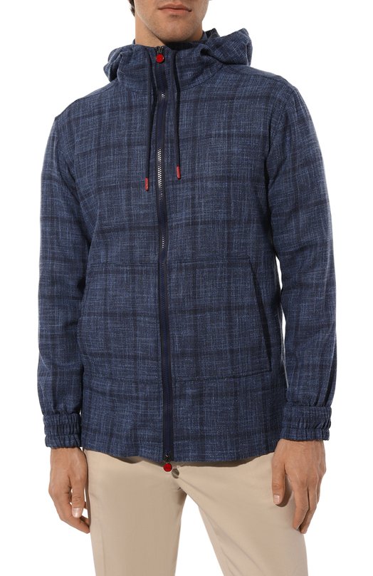 Толстовка из шерсти и шелка Kiton UMC010K0641C Синий  UMC010K0641C Фото 3