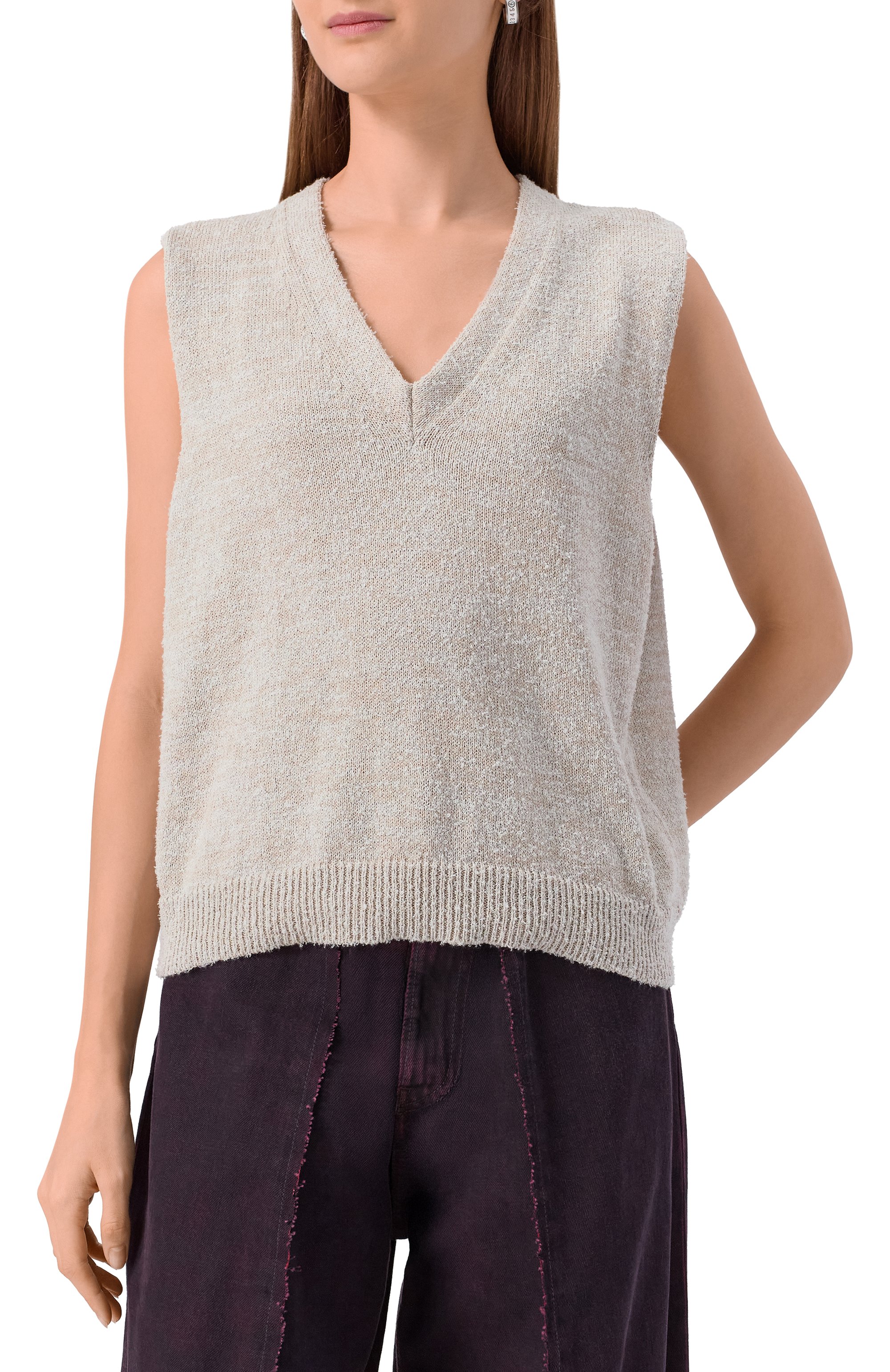 Жилет из хлопка и шерсти MAISON MARGIELA кремового цвета по цене 78750 руб., арт. S50FB0115/M13152, фото 3 Жилет из хлопка и шерсти MAISON MARGIELA, арт. S50FB0115/M13152, фото 3