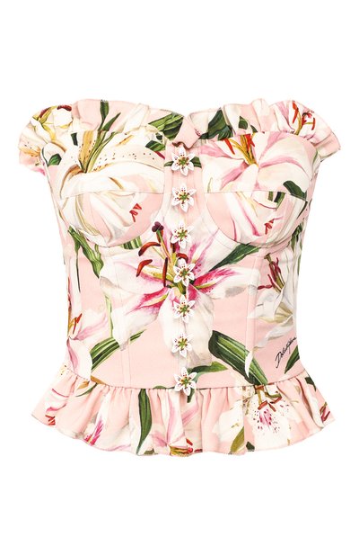 Женский топ с принтом DOLCE & GABBANA, арт. F72H9Z/FSRLJ