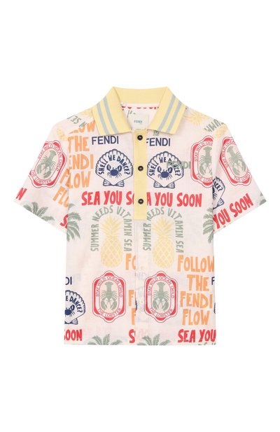 Рубашка изо льна и хлопка FENDI, арт. JMC210/AVWU
