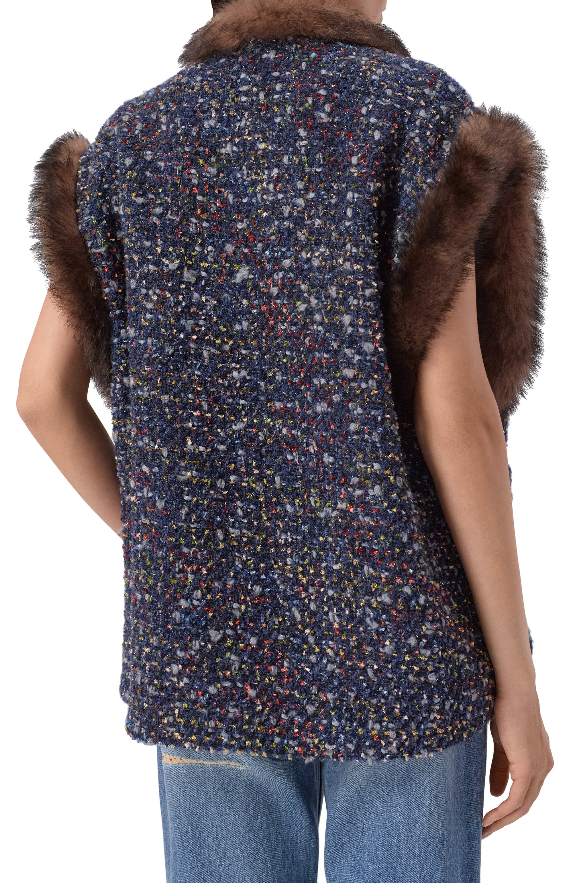 Жилет с отделкой из ягненка VALENTINO, арт. 8B3CF0T0/9WT, фото 4