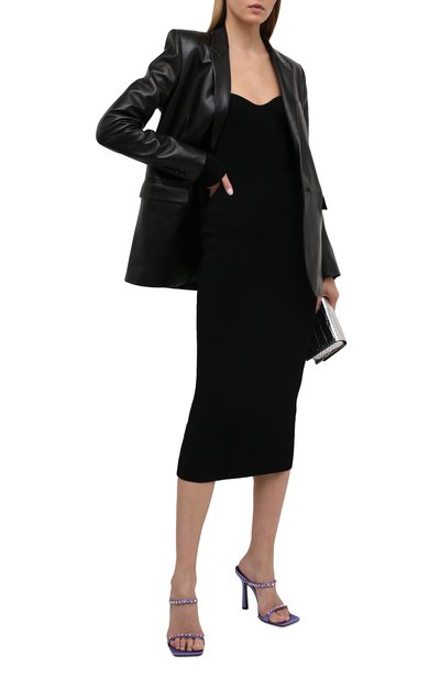 Текстильные мюли medusa VERSACE сиреневого цвета по цене 96350 руб., арт. DST6530/DRA67, фото 2 Текстильные мюли medusa VERSACE, арт. DST6530/DRA67, фото 2