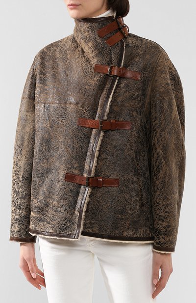 Дубленка ISABEL MARANT коричневого цвета по цене 285500 руб., арт. MA0697-19H001I/ABELINA, фото 3 Дубленка ISABEL MARANT, арт. MA0697-19H001I/ABELINA, фото 3