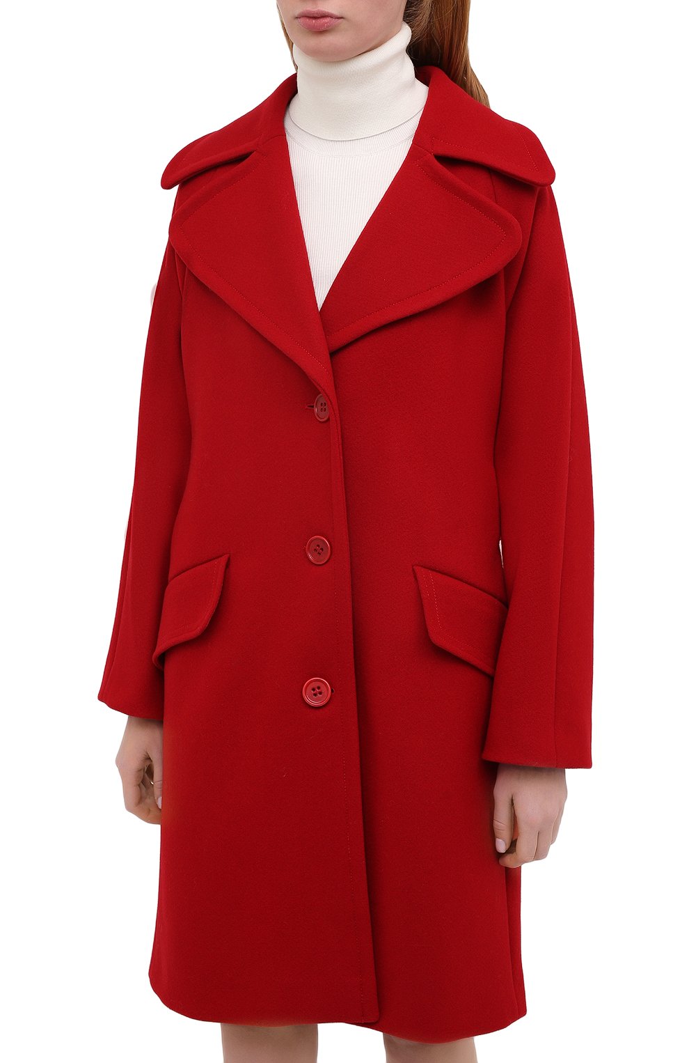 Пальто REDVALENTINO красного цвета по цене 79950 руб., арт. UR0CAC40/497, фото 3 Пальто REDVALENTINO, арт. UR0CAC40/497, фото 3
