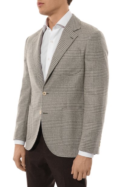 Пиджак из шерсти и шелка BRUNELLO CUCINELLI, арт. MY4687BND, фото 4