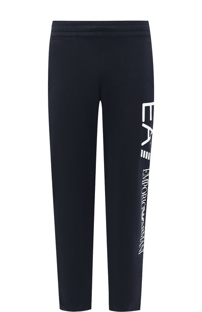 Хлопковые брюки прямого кроя с поясом на резинке EA7, арт. 8NPPC2/PJ05Z, фото 1