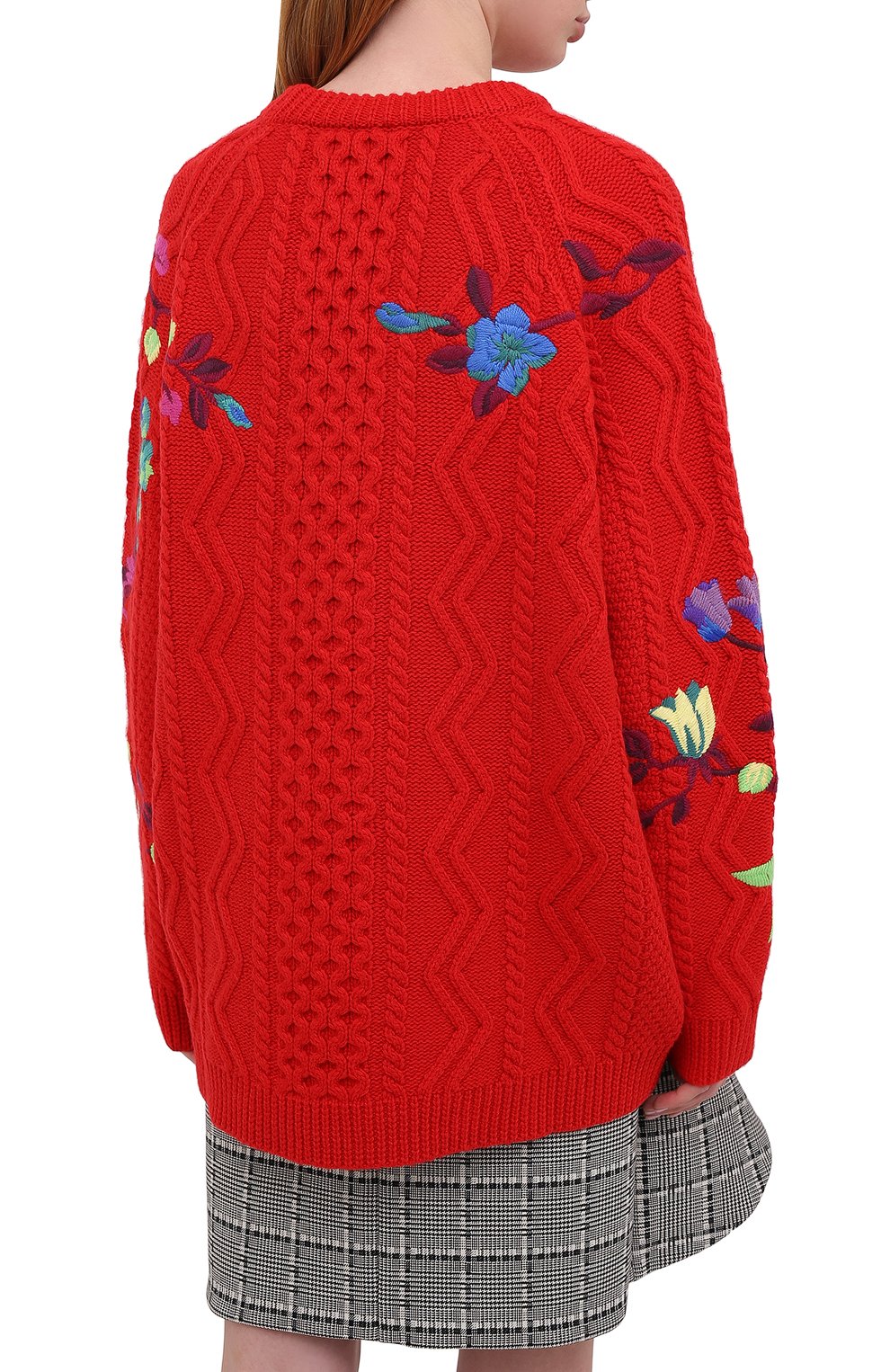 Шерстяной свитер VERSACE красного цвета по цене 299500 руб., арт. A87697/A237035, фото 4 Шерстяной свитер VERSACE, арт. A87697/A237035, фото 4