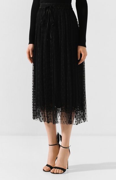 Юбка-миди DOLCE & GABBANA черного цвета по цене 125000 руб., арт. F4BQET/FLMJT, фото 3 Юбка-миди DOLCE & GABBANA, арт. F4BQET/FLMJT, фото 3