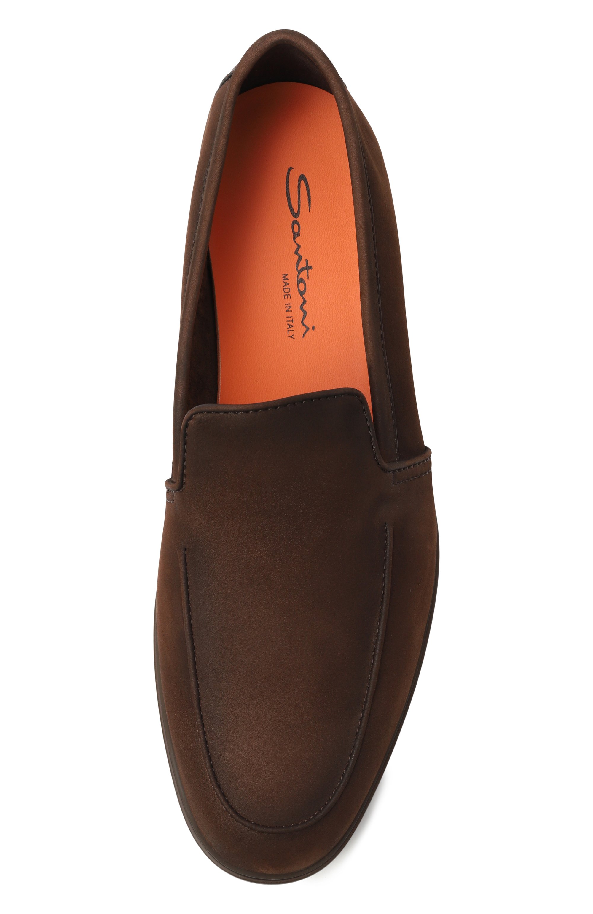 Замшевые лоферы malibu SANTONI, арт. MGAG18829DKTS0K0, фото 6