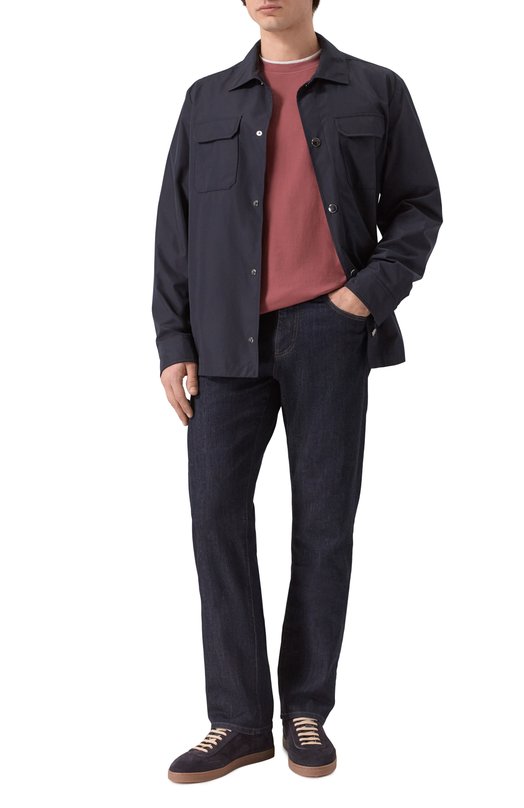 Хлопковая футболка Brunello Cucinelli M0B137427 Бордовый  M0B137427 Фото 2