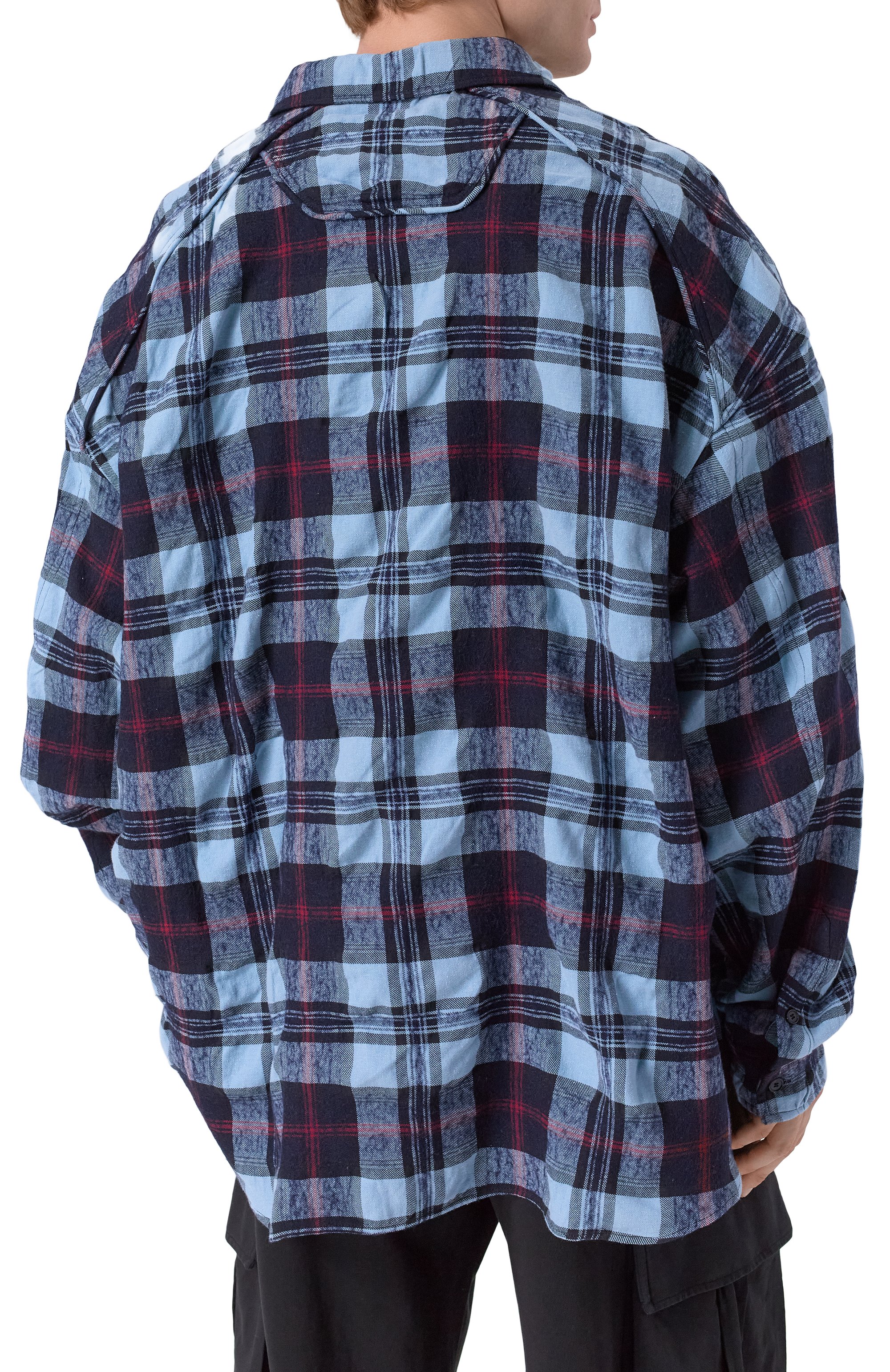 Рубашка из хлопка и шерсти JUUN.J синего цвета по цене 79200 руб., арт. JC5864P08P, фото 4 Рубашка из хлопка и шерсти JUUN.J, арт. JC5864P08P, фото 4