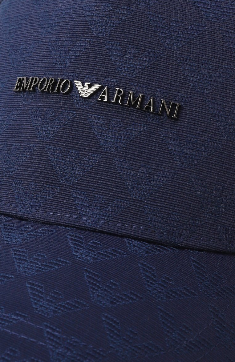 Мужская бейсболка EMPORIO ARMANI синего цвета, арт. 627924/CC985 | Фото 4 (Нос: Не проставлено; Материал: Хлопок, Текстиль, Синтетический материал)