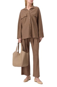 Женская сумка-тоут GIORGIO ARMANI бежевого цвета, арт. GW000821/AF14187 | Фото 7 (Размер: medium; Материал: Натуральная кожа; Автоматизация ТО: Проставлено; Автоматизация состава: Проставлено)
