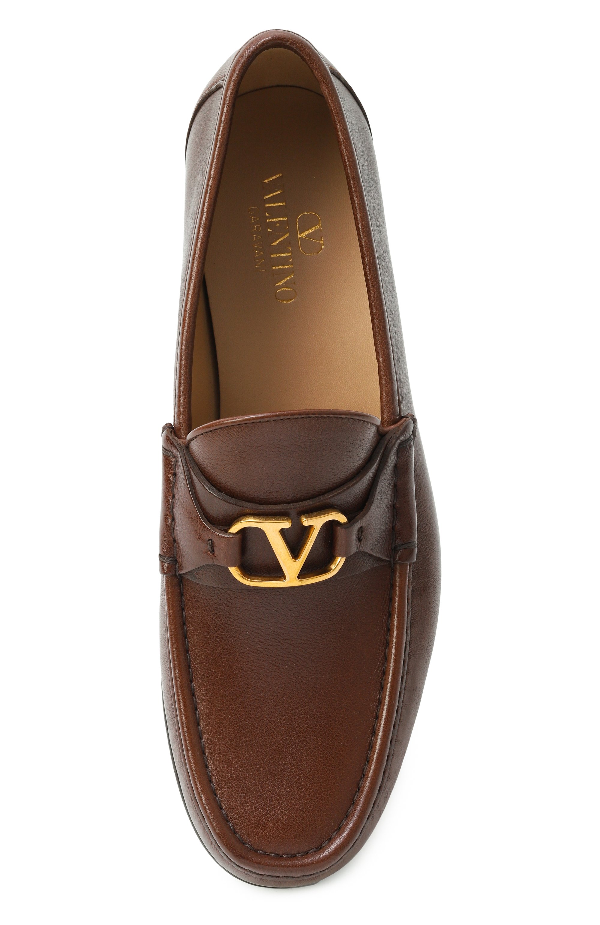 Кожаные лоферы vlogo signature VALENTINO, арт. 7Y2S0J68/MIL, фото 6