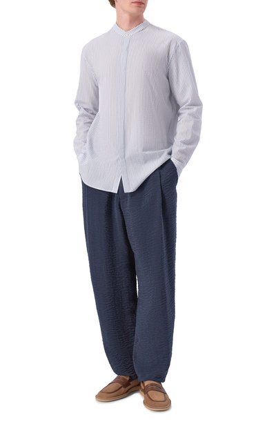Брюки GIORGIO ARMANI темно-синего цвета по цене 184500 руб., арт. GM001744/TE23168, фото 2 Брюки GIORGIO ARMANI, арт. GM001744/TE23168, фото 2