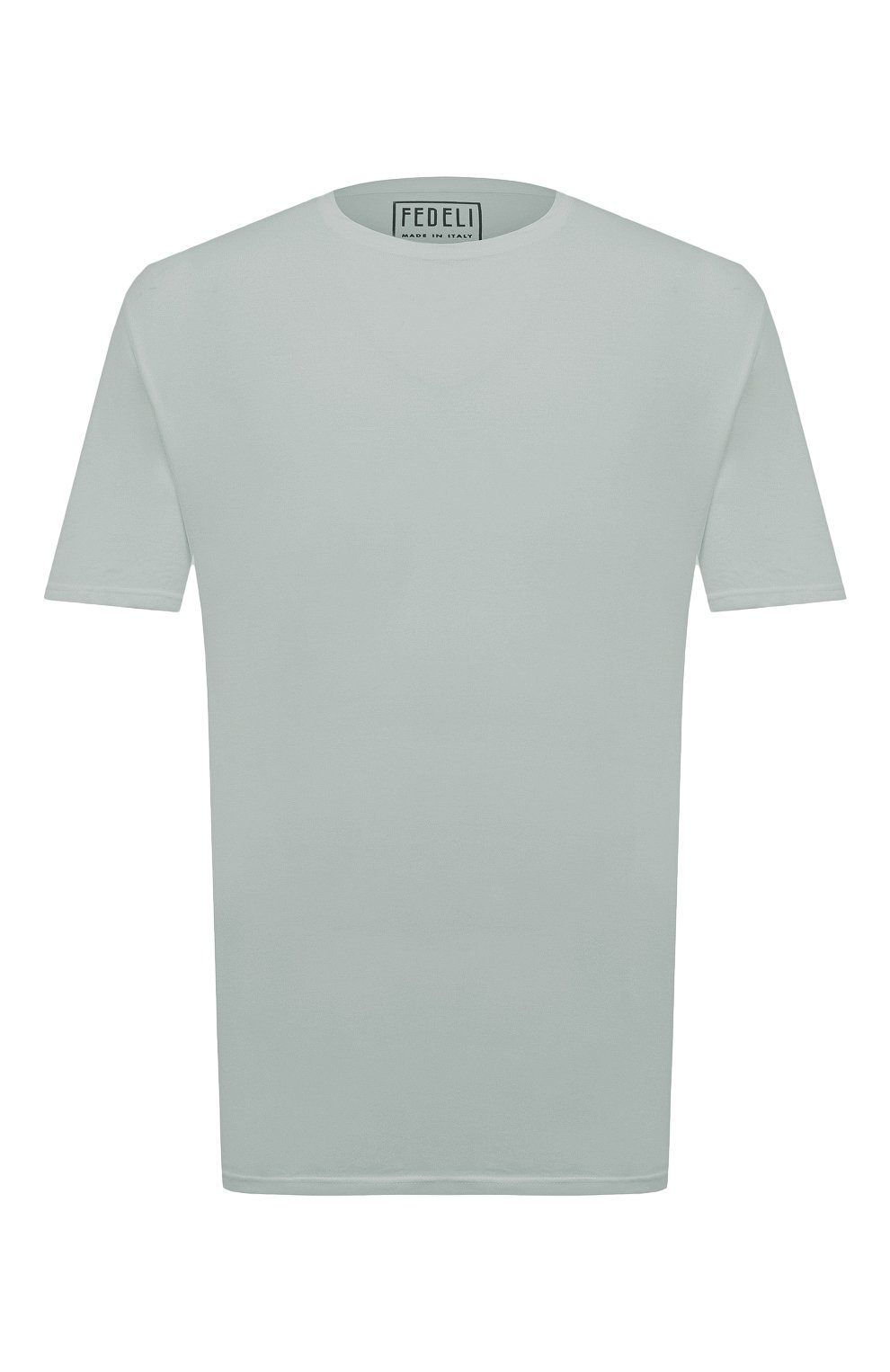 Хлопковая футболка FEDELI светло-зеленого цвета по цене 16150 руб., арт. 7UEF0113, фото 1 Хлопковая футболка FEDELI, арт. 7UEF0113, фото 1