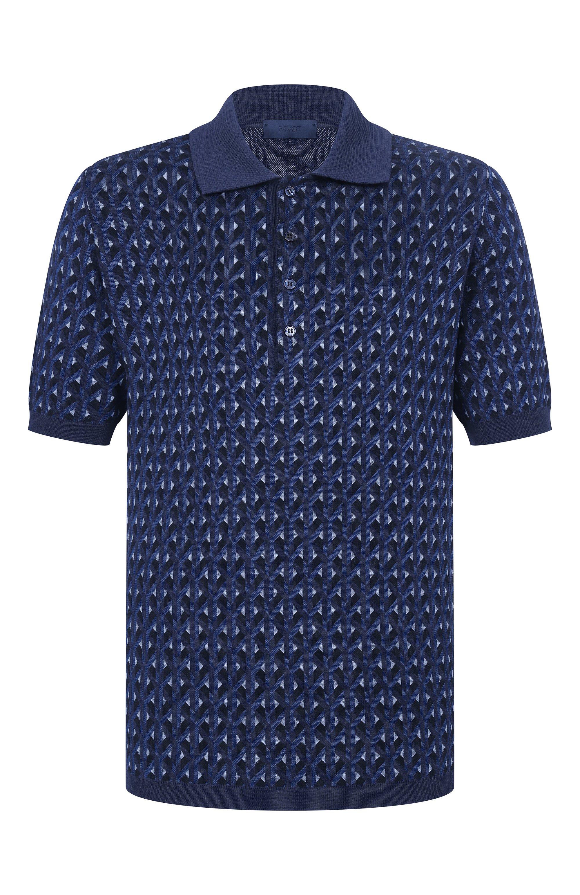 Поло из шелка и хлопка MVST, арт. M26.2PM.K129/Y001 JACQUARD, фото 1