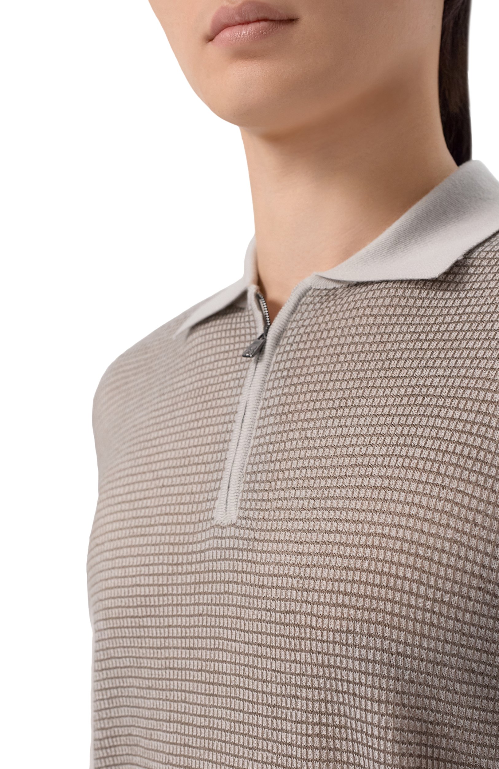 Поло из шерсти и шелка CORNELIANI, арт. 28M587/2A25144, фото 5