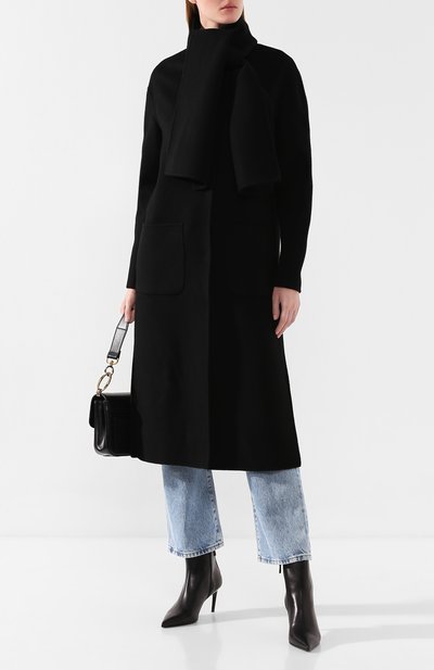 Шерстяное пальто ERMANNO ERMANNO SCERVINO черного цвета по цене 85000 руб., арт. 45T CP02 VIN, фото 2 Шерстяное пальто ERMANNO ERMANNO SCERVINO, арт. 45T CP02 VIN, фото 2