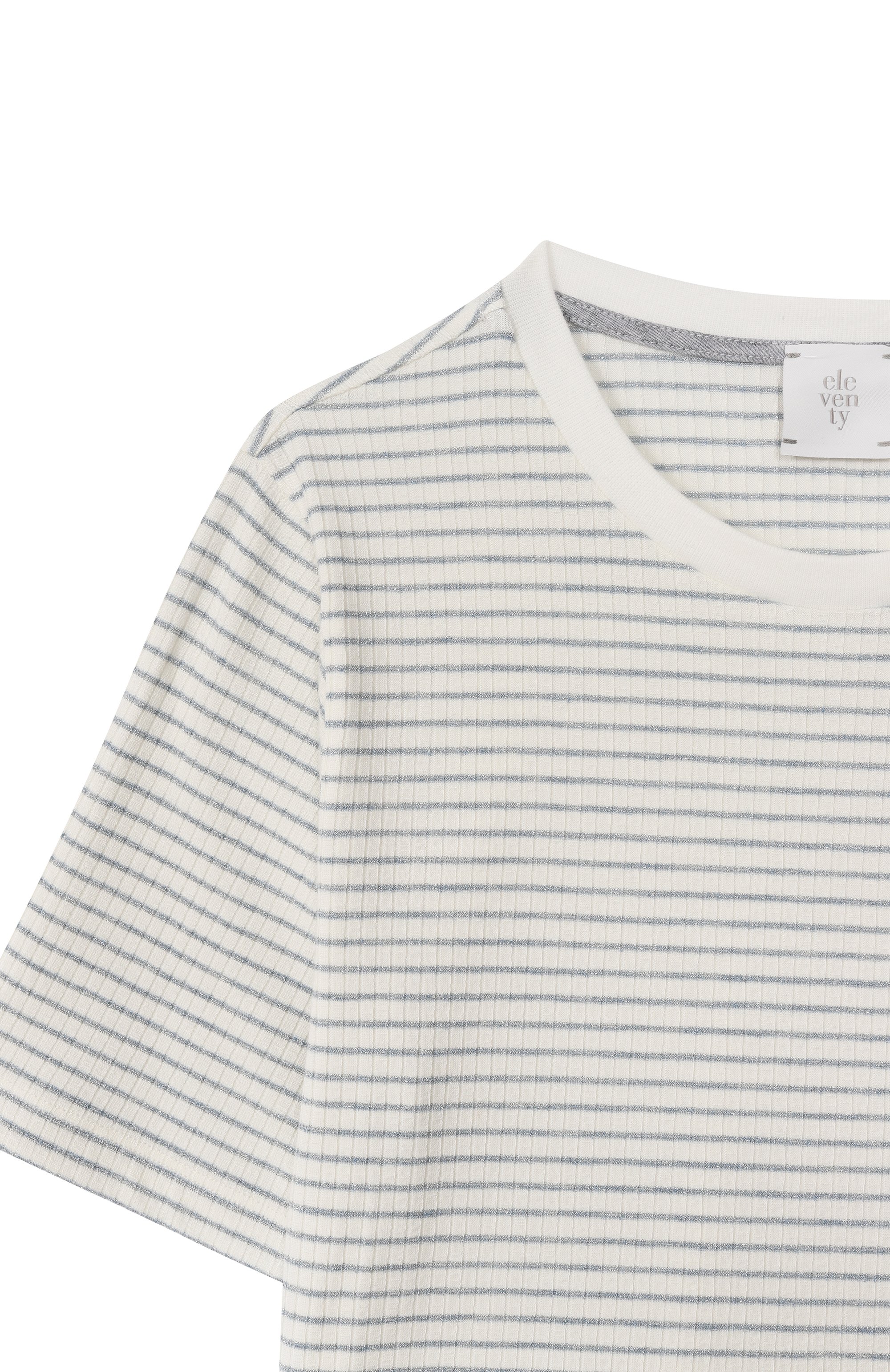 Футболка из вискозы ELEVENTY молочного цвета по цене 13350 руб., арт. EY8A01/J0552_001, фото 3 Футболка из вискозы ELEVENTY, арт. EY8A01/J0552_001, фото 3