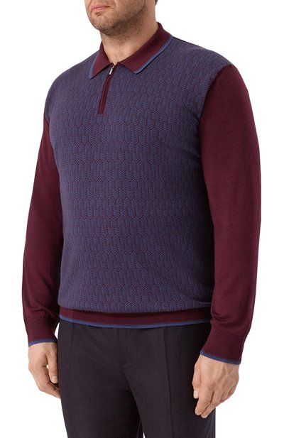 Поло из шерсти и шелка ZILLI, арт. KZP001M0230VHE001, фото 3