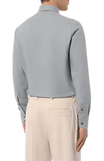 Сорочка из хлопка и кашемира ZEGNA, арт. UCX44A6/SRF5, фото 4