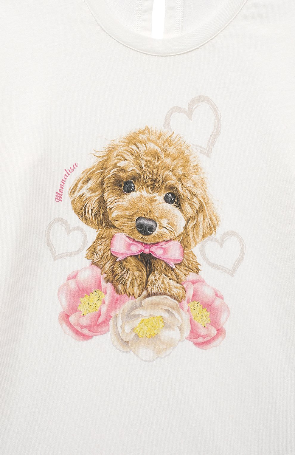 Хлопковый лонгслив MONNALISA, арт. 19B610, фото 3