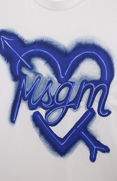 Хлопковая футболка MSGM KIDS, арт. F4MSJGTH115, фото 3