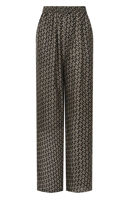 Шелковые брюки Petar Petrov S26TP6_001 Чёрно-белый S26TP6_001