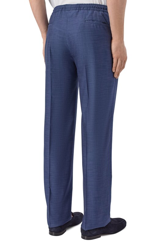 Костюм из шерсти и шелка Kiton UA81K0669G Синий  UA81K0669G Фото 5