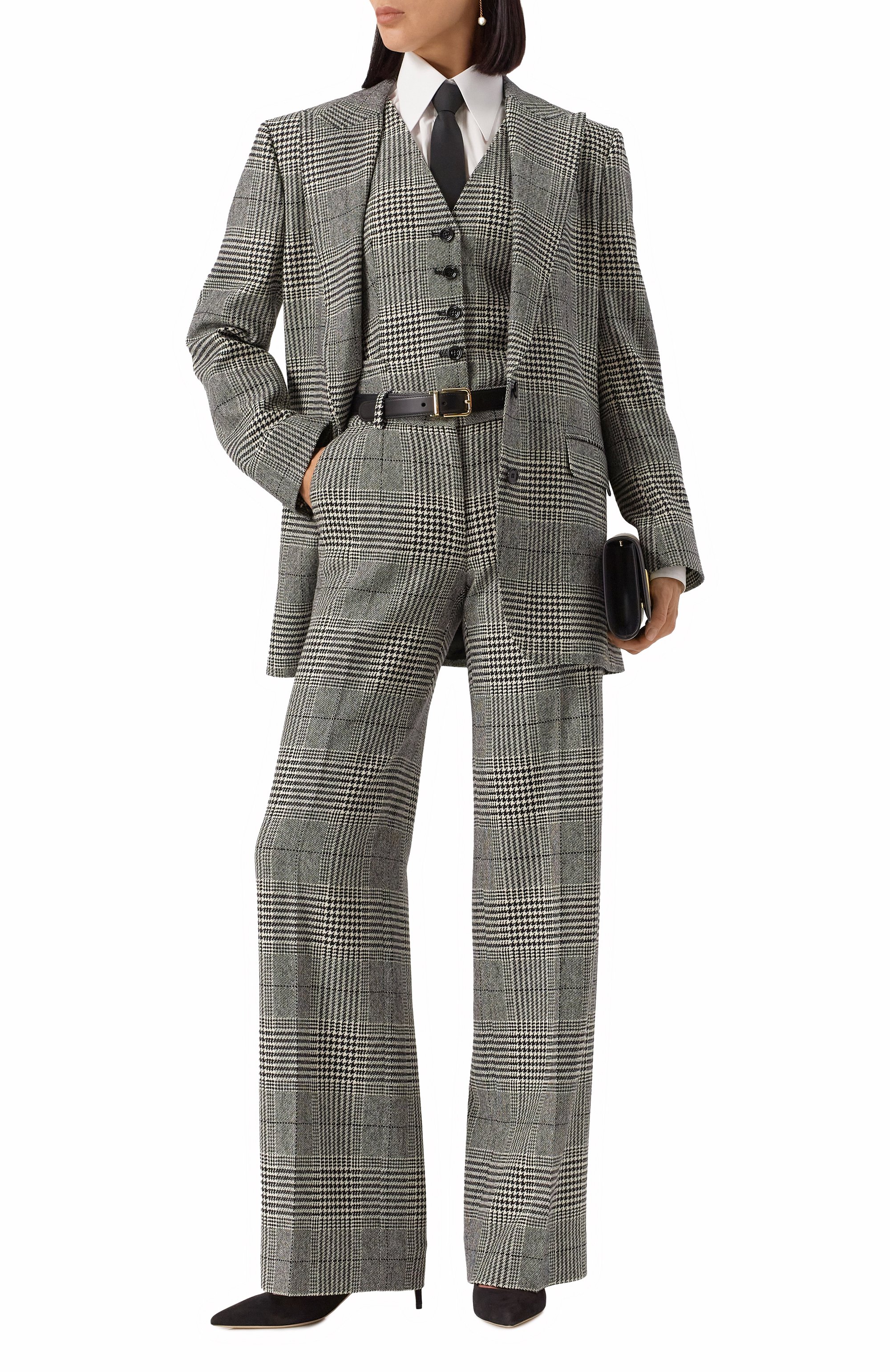 Брюки из шерсти и кашемира DOLCE & GABBANA серого цвета по цене 151000 руб., арт. FTC31T/FQ2MV, фото 2 Брюки из шерсти и кашемира DOLCE & GABBANA, арт. FTC31T/FQ2MV, фото 2