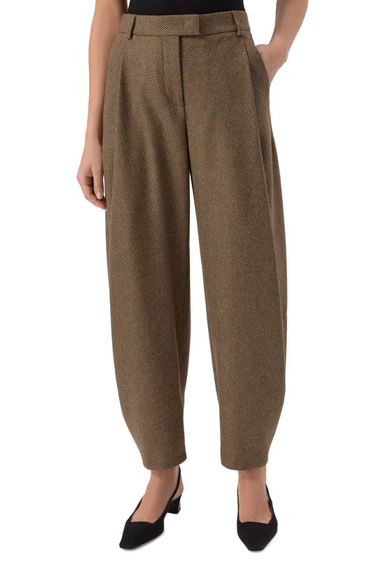 Брюки из шерсти и кашемира Giorgio Armani GW001568/TE16708 Коричневый  GW001568/TE16708 Фото 3