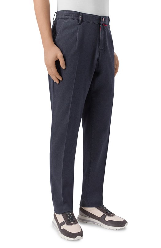 Шерстяные брюки Kiton UPR001RK0615H Синий  UPR001RK0615H Фото 3