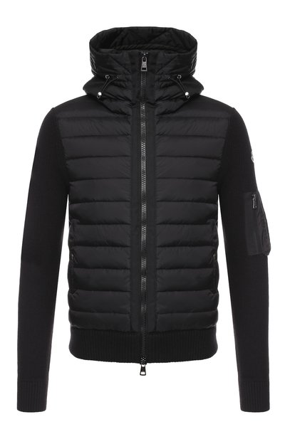 Кардиган на молнии с утепленной вставкой и капюшоном MONCLER, арт. D2-091-94028-00-94789, фото 1