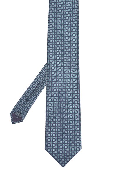 Шелковый галстук с узором BRIONI темно-синего цвета по цене 29950 руб., арт. 062I/0640Y, фото 2 Шелковый галстук с узором BRIONI, арт. 062I/0640Y, фото 2