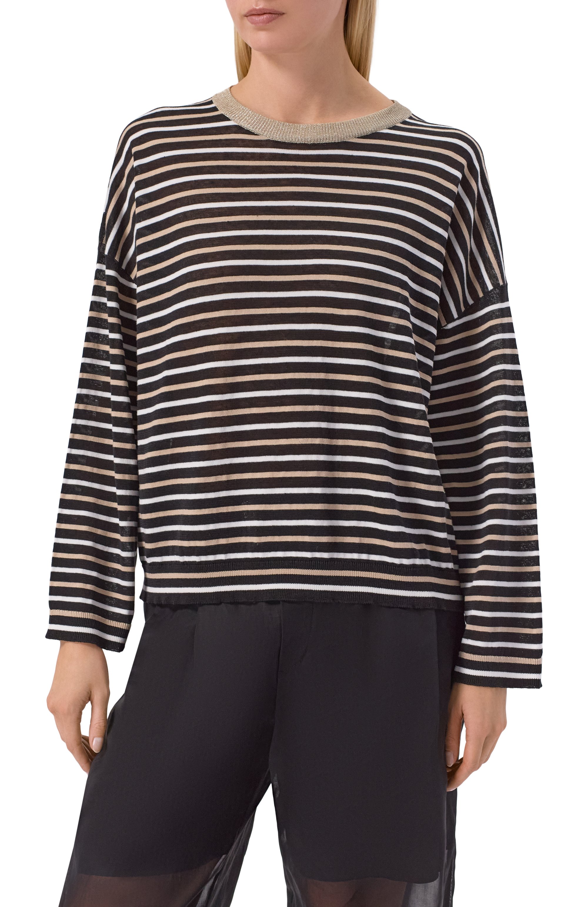 Льняной пуловер BRUNELLO CUCINELLI, арт. M1T272310, фото 3