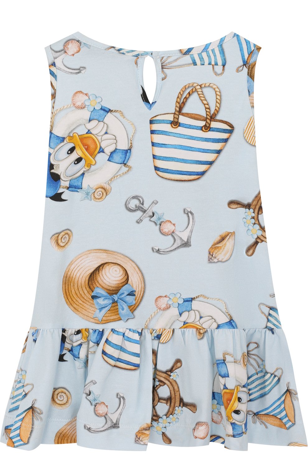 Хлопковое платье с декоративной оборкой MONNALISA, арт. 311919, фото 2