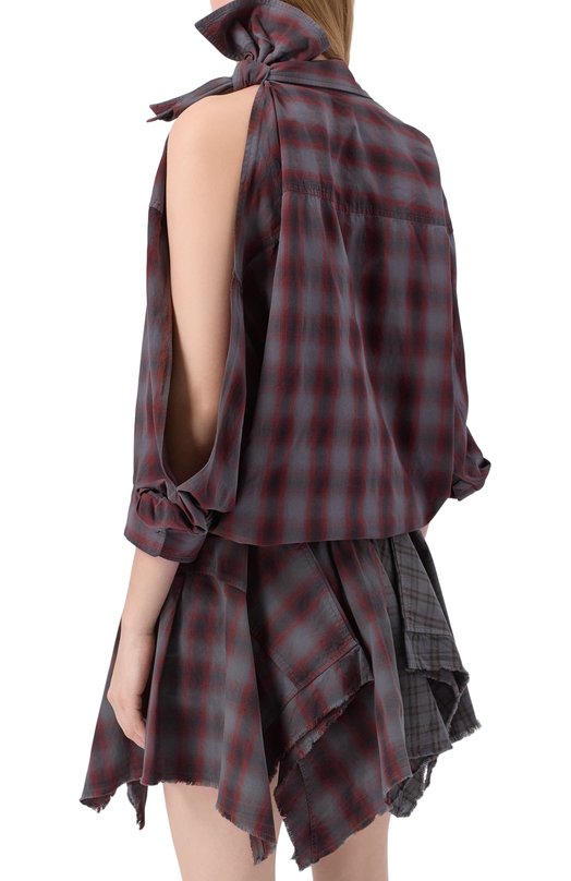 Хлопковая рубашка Alexander Wang 1WC3251090 Бордовый  1WC3251090 Фото 4