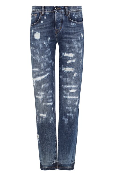 Женские джинсы с потертостями DOLCE & GABBANA, арт. FTAY6D/G8V49