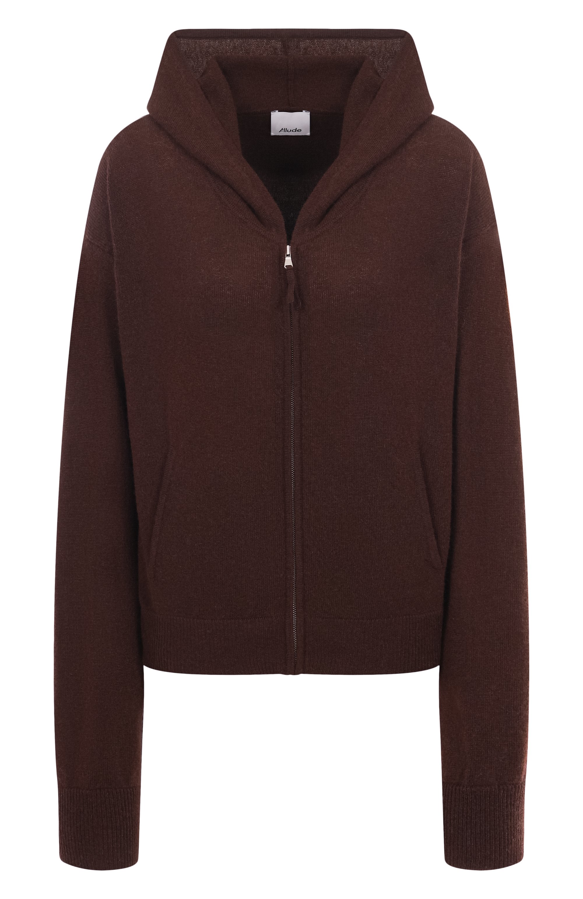 Кардиган из шерсти и кашемира ALLUDE темно-коричневого цвета по цене 62100 руб., арт. 255/17700, фото 1 Кардиган из шерсти и кашемира ALLUDE, арт. 255/17700, фото 1