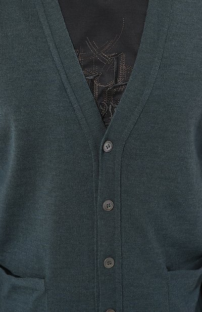 Шерстяной кардиган GRAN SASSO бирюзового цвета по цене 28250 руб., арт. 58150/14201, фото 5 Шерстяной кардиган GRAN SASSO, арт. 58150/14201, фото 5