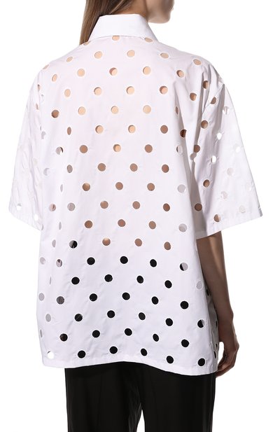 Хлопковая рубашка PRADA, арт. P429F-1Y8Q-F0009-211, фото 4