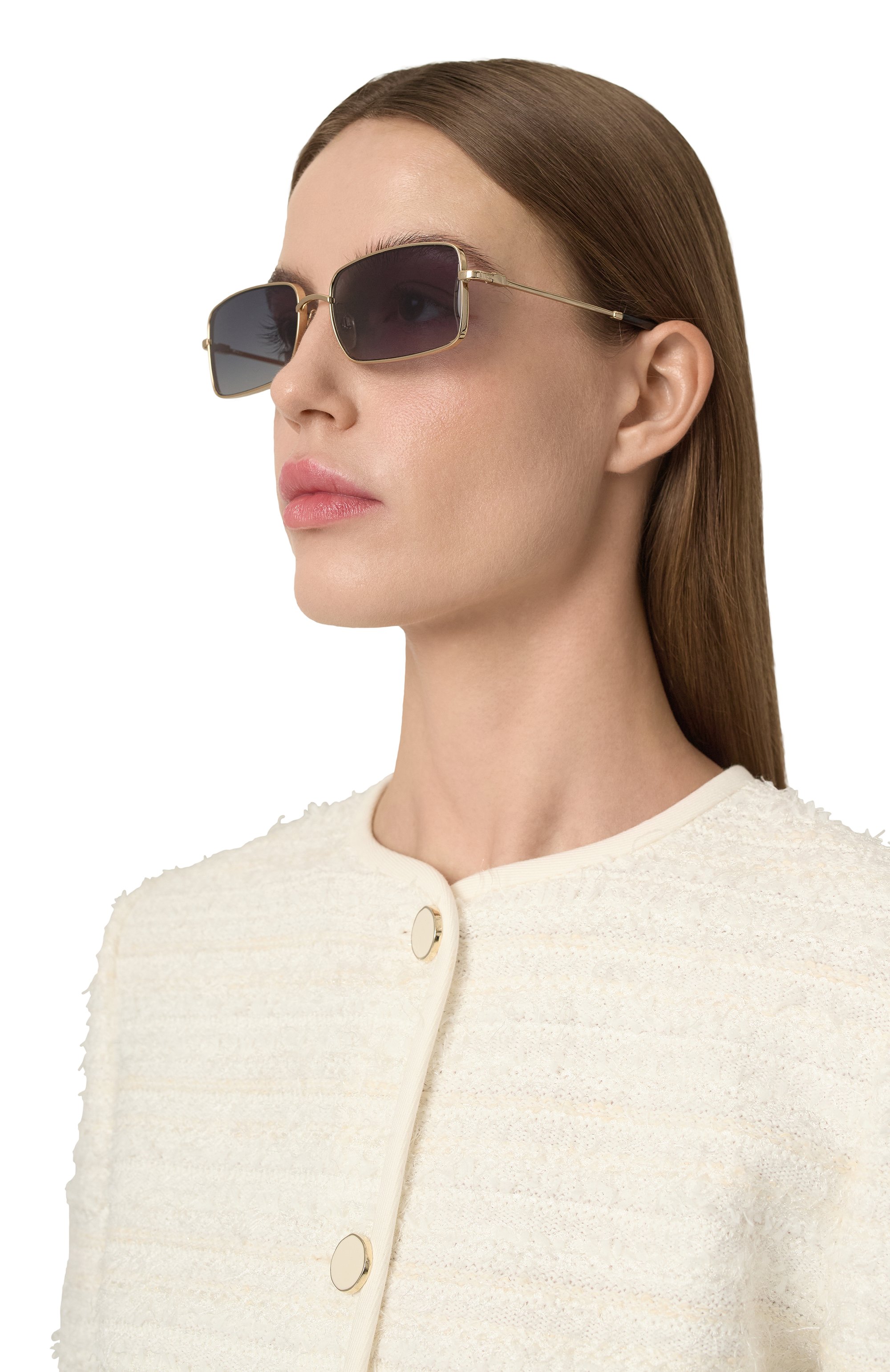 Солнцезащитные очки на цепочке MARC JACOBS (THE) серого цвета по цене 27950 руб., арт. MARC 771/N RHL, фото 2 Солнцезащитные очки на цепочке MARC JACOBS (THE), арт. MARC 771/N RHL, фото 2