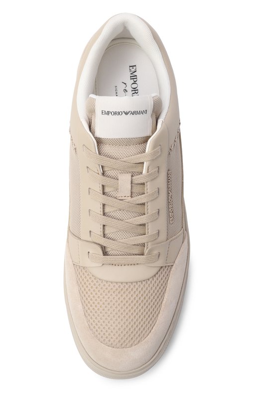 Комбинированные кеды Emporio Armani EM004836/AF24321 Бежевый  EM004836/AF24321 Фото 5