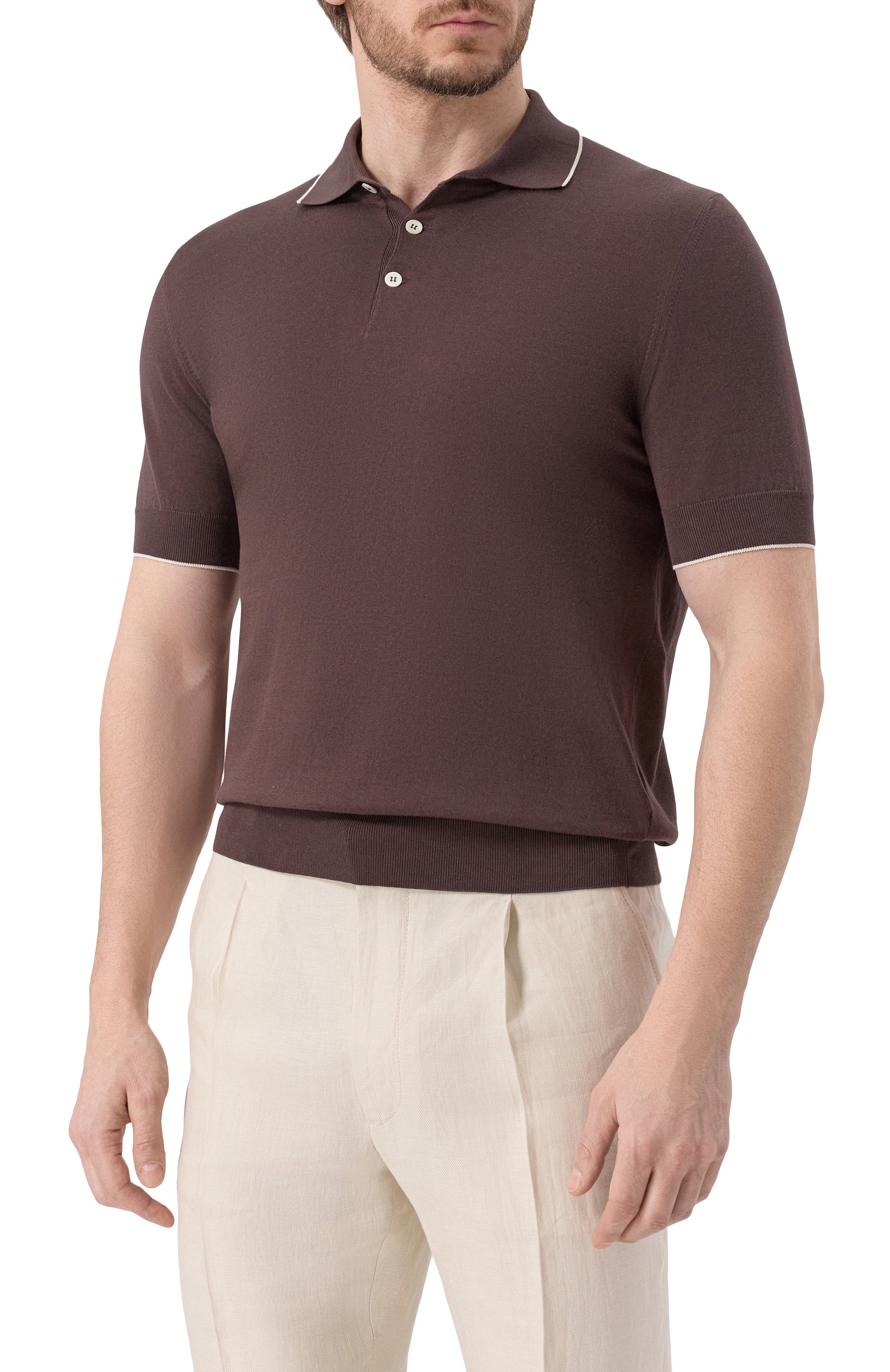 Хлопковое поло BRUNELLO CUCINELLI, арт. M29805205, фото 3