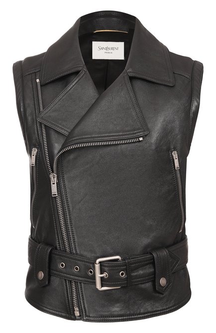 Женский кожаный жилет SAINT LAURENT, арт. 865216/YCQT2