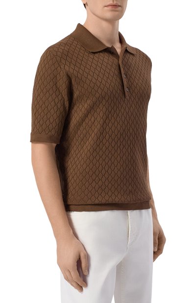 Поло из шелка и хлопка MVST, арт. M26.2PM.K127/Y205 R0MBI 3D, фото 3